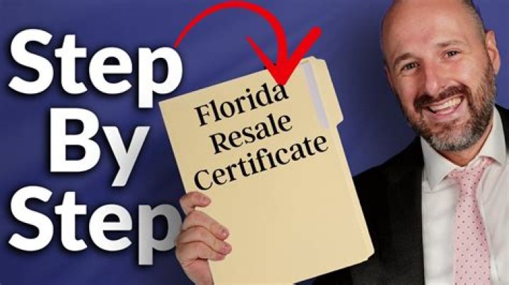 How do I get a resale certificate in Florida?