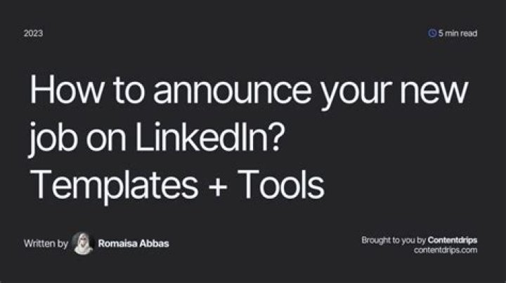 How do you announce you are looking for a job on LinkedIn?