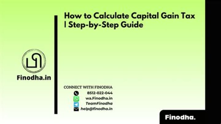 How is capital gain tax calculated?