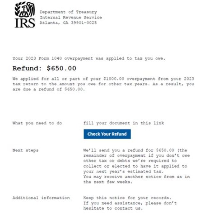 What happens if IRS overpays you?