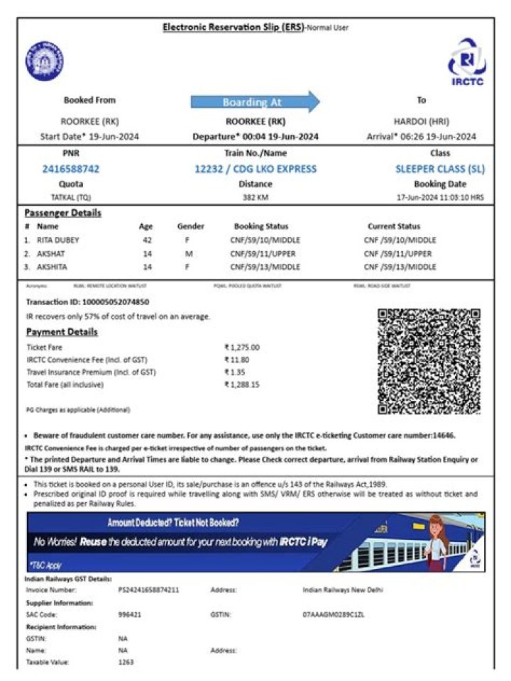 What is the cost of train ticket from Bangalore to Chennai?