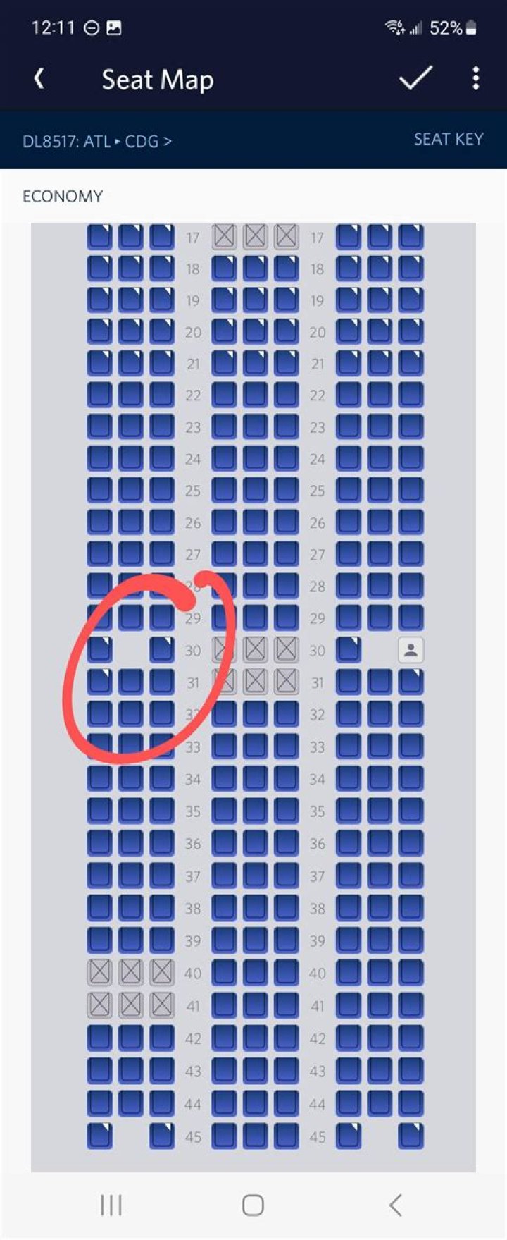 What is the seating arrangement on a Boeing 787?
