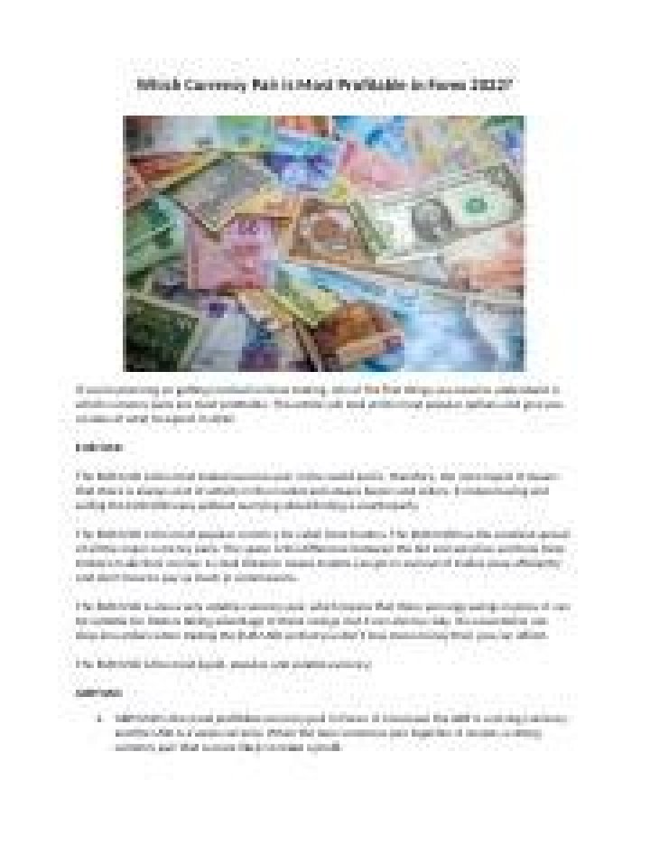 Which currency pair is most profitable in forex?
