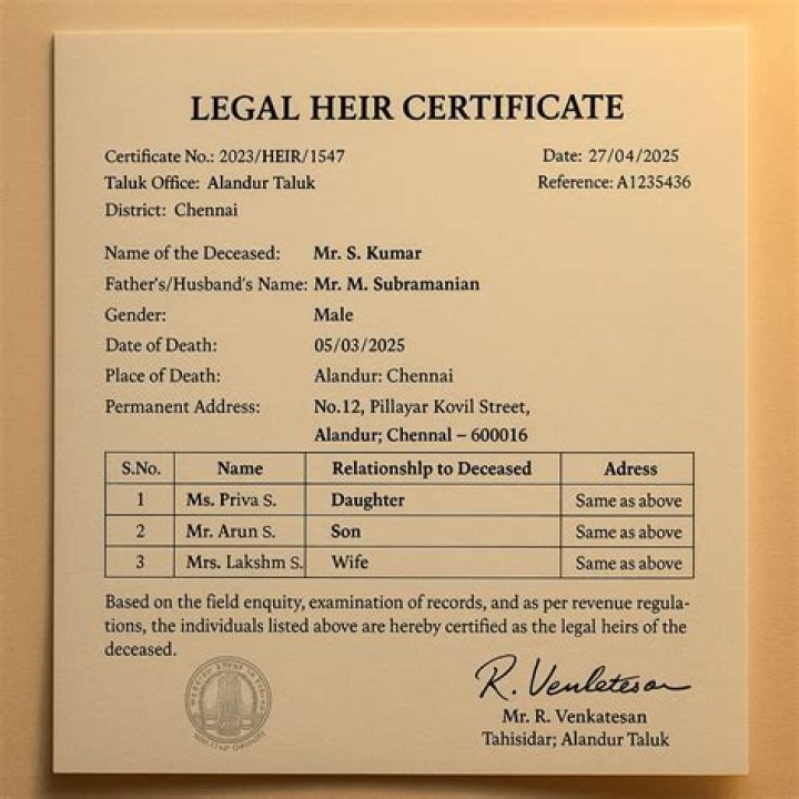 Who is legal heir of Brother?