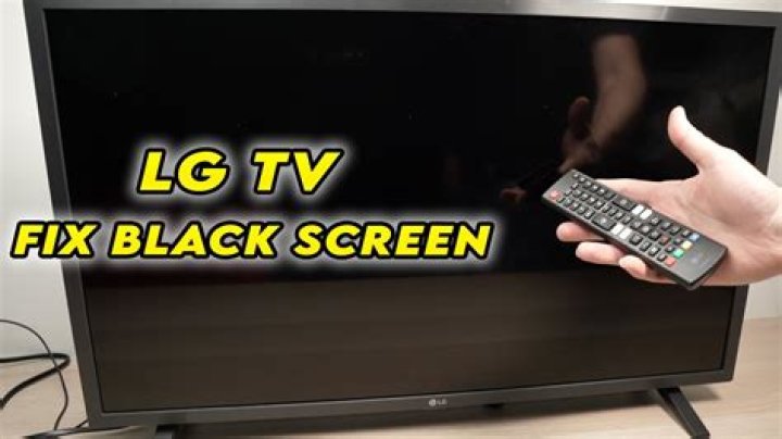 Why is my LG TV turning on but the screen is black?